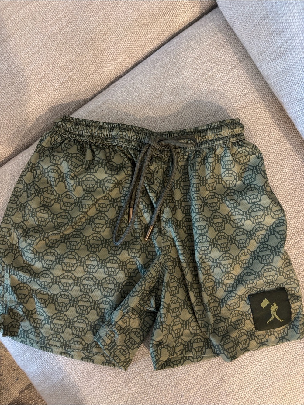Baseballism Boys' Green Camo Shorts - YS